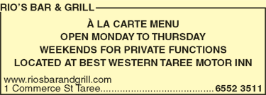 Rio's Bar & Grill - Accommodation NT 3