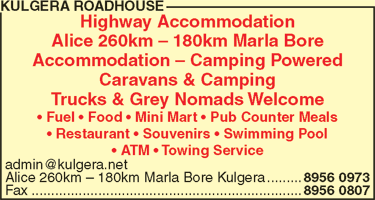 Kulgera Roadhouse - Accommodation NT 1