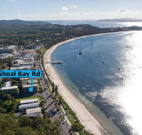 2 'Shoal Towers' 11 Shoal Bay Rd - across the road to beautiful Shoal Bay Beach
